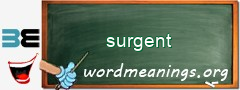 WordMeaning blackboard for surgent